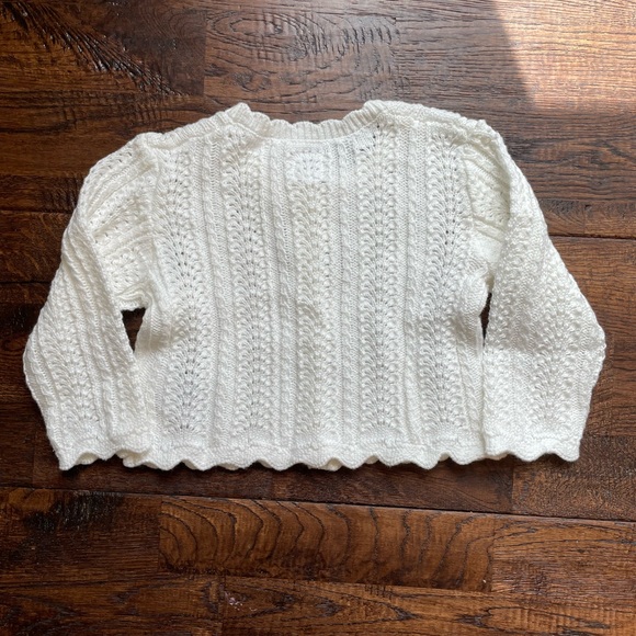 Baby cardigan sweater cable knit NWT Gap size 6-12 months white - Picture 6 of 9